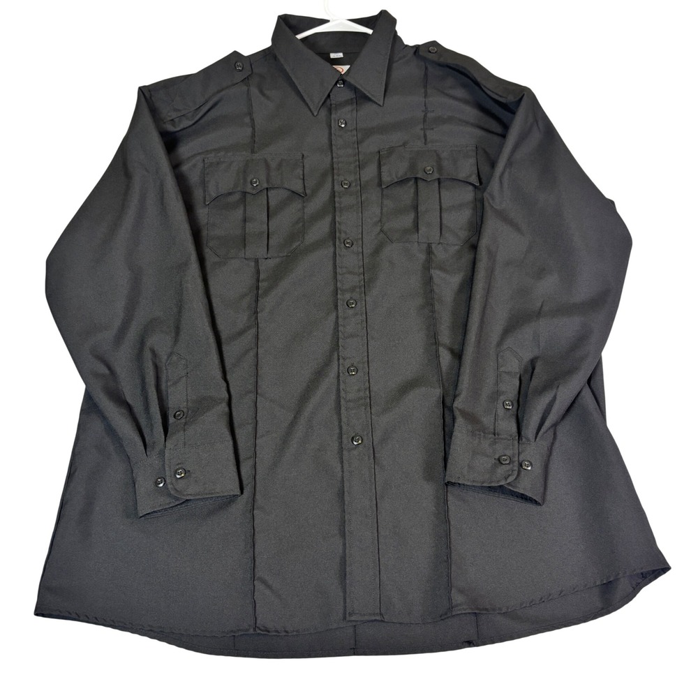 First‎ Class Mens 3XL Black Tactical Uniform Shirt Long Sleeve Security Workwear